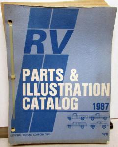 1987 GMC Chevrolet RV Light Pickup Truck Parts and Illustration Book Blazer Sub