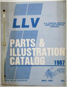 1987 Chevrolet USPS LLV Long Life Vehicle Chassis Parts and Illustration Book