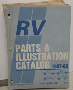 1987-1988 GMC Chevrolet RV Light Truck Parts and Illustration Book Pickup Blazer