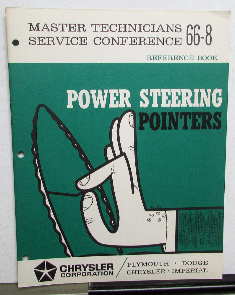 1966 Chrysler Plymouth Dodge Master Tech Service Reference Book Power