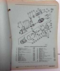 1987-1988 GMC Chevrolet G Van Parts and Illustration Book Vandura Chevy Van