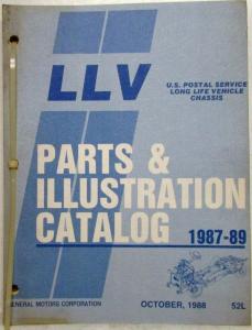 1987-1989 Chevrolet USPS LLV Long Life Vehicle Chassis Parts/Illustration Book