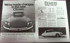 Original 1969 Citroen Dealer Sales Brochure Folder ID-19 Rare