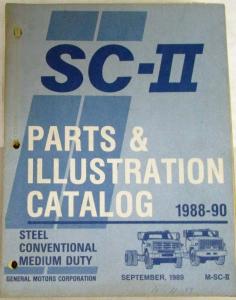 1988-1990 GMC Chevy SC-II Truck Parts/Illus Book Steel Conventional Med Duty