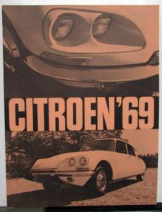 1969 Citroen Dealer Sales Brochure Folder DS-21 Rare
