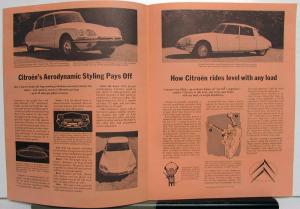 1969 Citroen Dealer Sales Brochure Folder DS-21 Rare