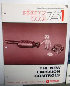 1975 Chrysler Plymouth Dodge Master Tech Service Reference Book Set Repair