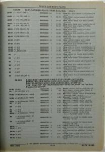 1989-1990 Geo Tracker J1 Parts and Illustration Book Catalog