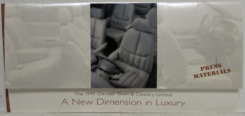 1999 Chysler Town and Country Limited Media Information Press Kit