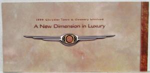 1999 Chysler Town and Country Limited Media Information Press Kit