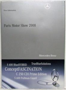 2008 Mercedes-Benz Paris Motor Show Media Information Press Kit