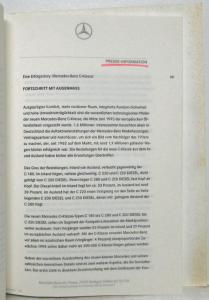 1993 Mercedes-Benz Media Information Press Kit - German Text