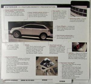 2007 Lincoln MKX Tabbed Presentation Guide