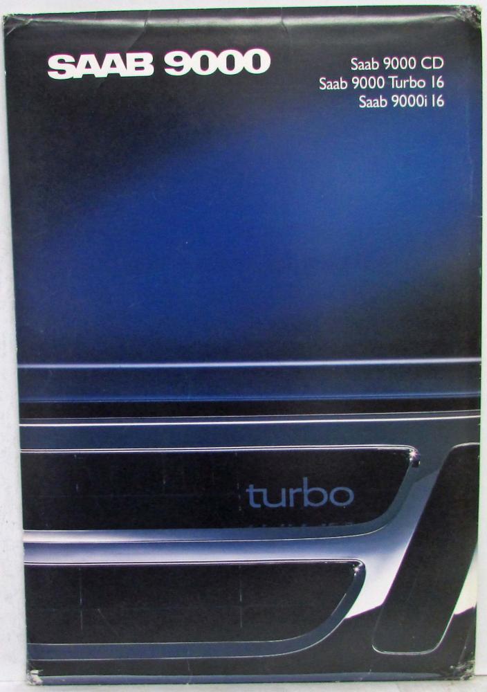 1988 Saab 9000 Media Information Press Kit - Swedish Text