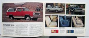 1976 Plymouth Trail Duster Soft Top  4WD Features Options Interiors Brochure