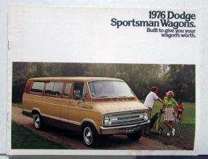 1976 Dodge Sportsman Wagons B100 B200 B300 Feature Option Interior Sale Brochure