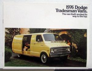 1976 Dodge Tradesman Vans B100 B200 B300 Features Options Interior Sale Brochure