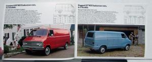 1976 Dodge Tradesman Vans B100 B200 B300 Features Options Interior Sale Brochure