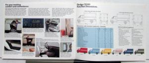 1976 Dodge Kary Vans 10FT 12FT Features Options Interiors Sales Brochure