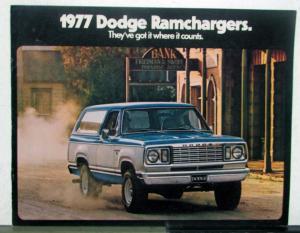 1977 Dodge Ramchargers Convertible Hard Top Feature Option Interior Brochure