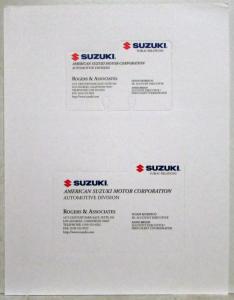 1997 Suzuki Full Line Media Information Press Kit - Sidekick X-90 Swift Esteem