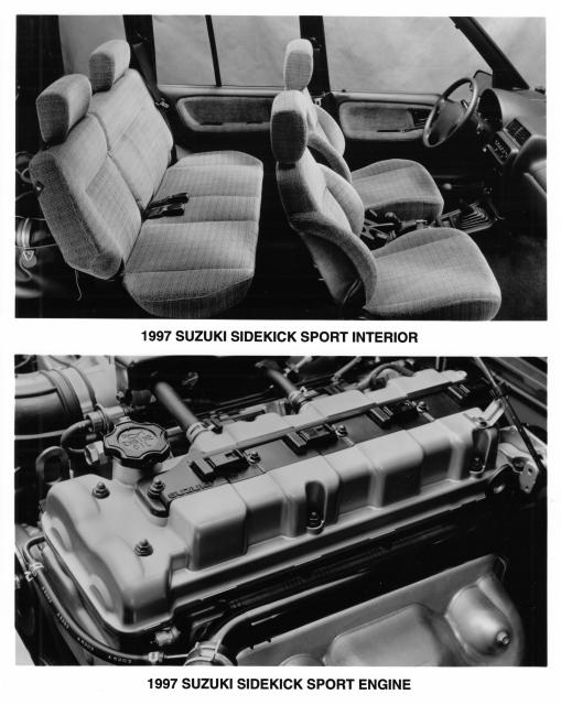 1997 Suzuki Sidekick Sport Interior and Engine Press Photo 0035