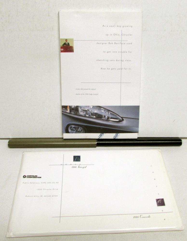 1998 Chrysler Concorde Dodge Intrepid Flip Over Media Information Press Kit
