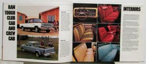 1982 Dodge Pickup D150 250 350 W150 250 350 Interior  Exterior Color Brochure