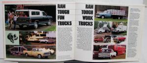 1982 Dodge Pickup D150 250 350 W150 250 350 Interior  Exterior Color Brochure