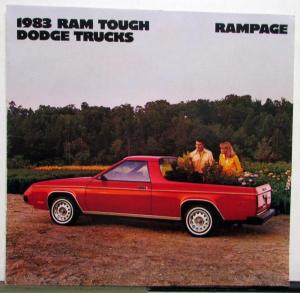 1983 Dodge Trucks Rampage 2.2 Exterior Colors Options Features Sales Brochure