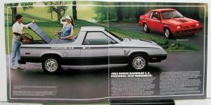 1983 Dodge Trucks Rampage 2.2 Exterior Colors Options Features Sales Brochure