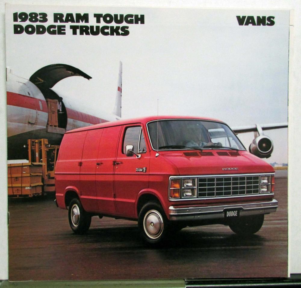 1983 Dodge Tough Vans B150 250 Maxi 350 Exterior Color Options Feature Brochure