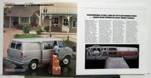 1983 Dodge Tough Vans B150 250 Maxi 350 Exterior Color Options Feature Brochure