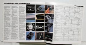 1983 Dodge Tough Vans B150 250 Maxi 350 Exterior Color Options Feature Brochure