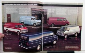 1984 Dodge Vans B150 250 Maxi 250 350 Exterior Color Options Feature Brochure