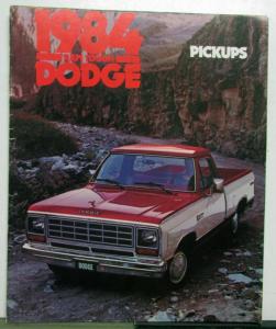 1984 Dodge Ram Pickups 2WD 4WD Diagrams Color Options Features Brochure