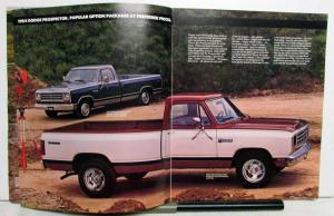 1984 Dodge Ram Pickups 2WD 4WD Diagrams Color Options Features Brochure