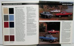 1984 Dodge Ram Pickups 2WD 4WD Diagrams Color Options Features Brochure