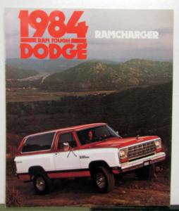 1984 Dodge Ramcharger AD150 AW150 Diagram Color Options Features Sale Tri-Folder