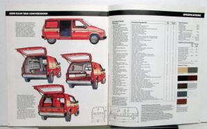 1984 Dodge Mini Ram Van Royal Diagram Color Options Features Sale Brochure
