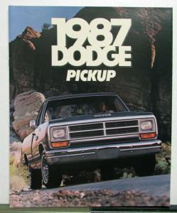 1987 Dodge Pickup D150 250 350 2WD 4WD Diagram Color Options Features Brochure