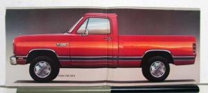 1986 Dodge Power Ram 100  Diagrams Features Specifications Fold Out Brochure