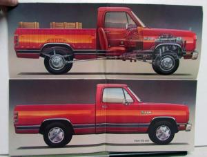 1986 Dodge Power Ram 100  Diagrams Features Specifications Fold Out Brochure