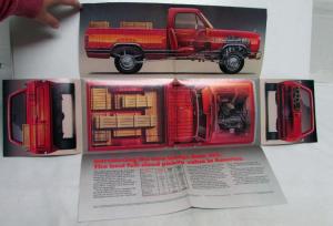 1986 Dodge Power Ram 100  Diagrams Features Specifications Fold Out Brochure
