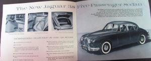 Original 1957 Jaguar Dealer Sales Brochure 3.8 Five-Passenger Sedan Rare