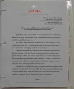 1996 Acura RL Media Information Prestige Press Kit