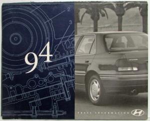 1994 Hyundai Media Information Press Kit - Sonata Elantra Scoupe Excel