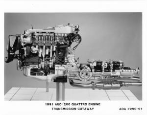1991 Audi 200 Quattro Engine Transmission Cutaway Press Photo 0019
