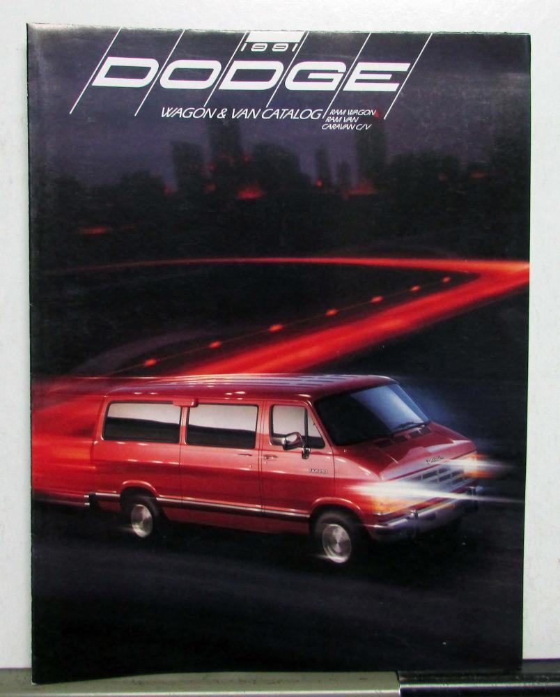 1991 Dodge Wagons Van Ram Wagon Ram Van Caravan C/V Seating Brochure Poster