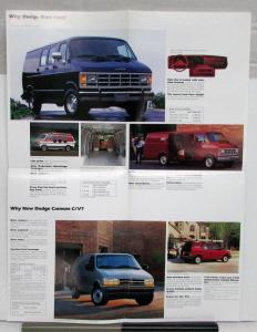 1991 Dodge Wagons Van Ram Wagon Ram Van Caravan C/V Seating Brochure Poster